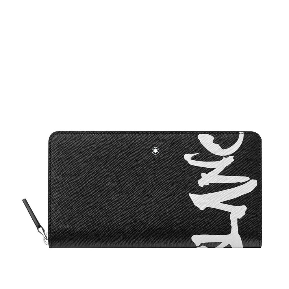 MONTBLANC Saffiano Leather Graffiti Logo Wallet